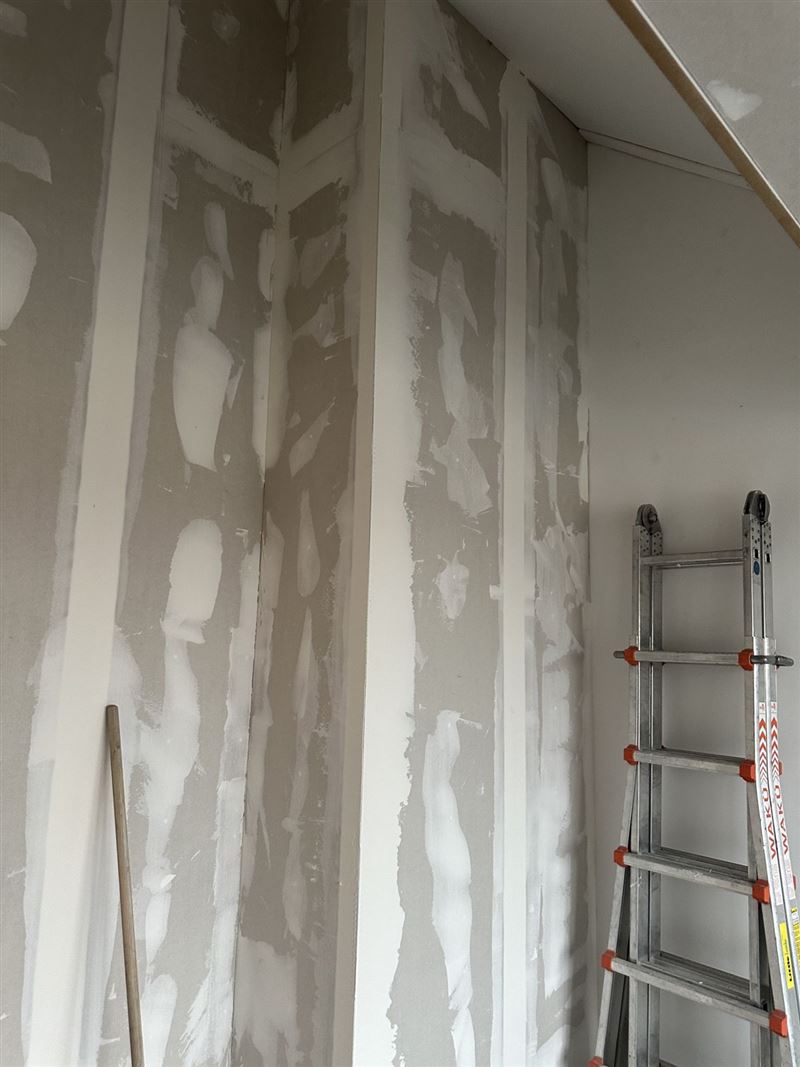 Carport achterwand in douglas hout met loopdeur